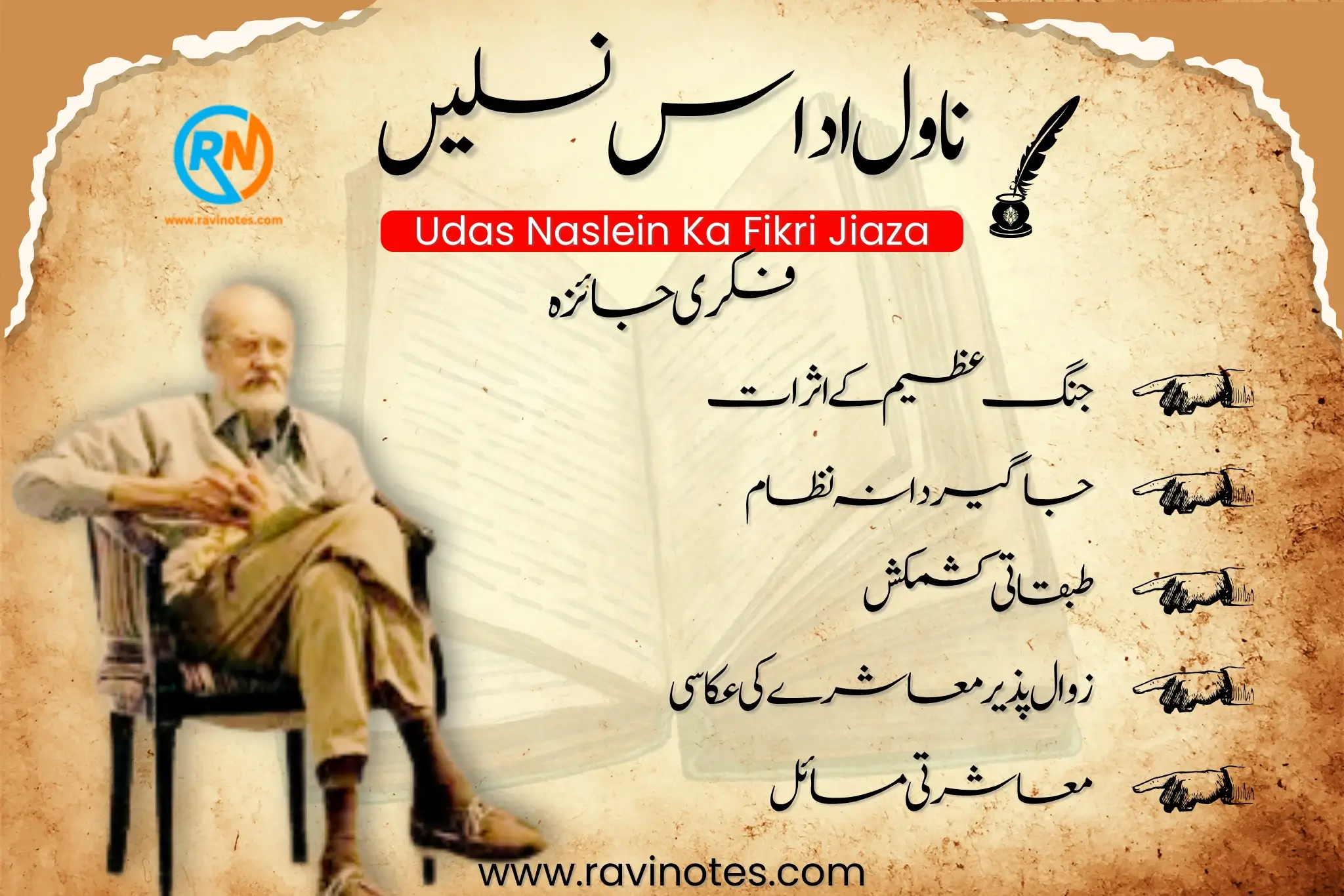 ناول اداس نسلیں کا فکری جائزہ | PDF