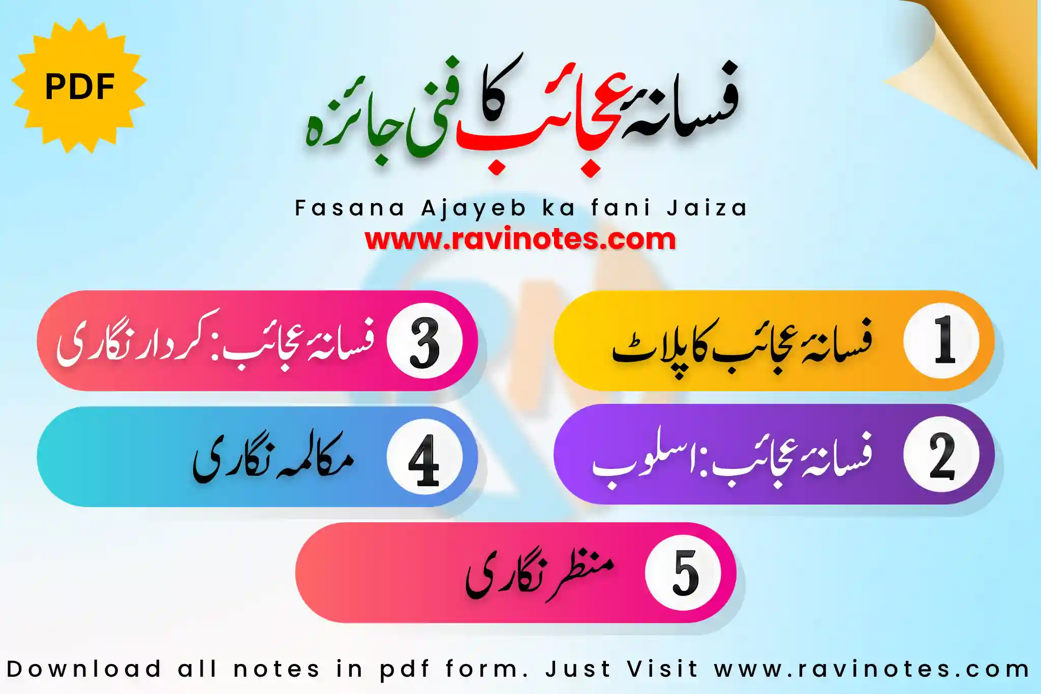 فسانۂ عجائب کی فنی خصوصیات